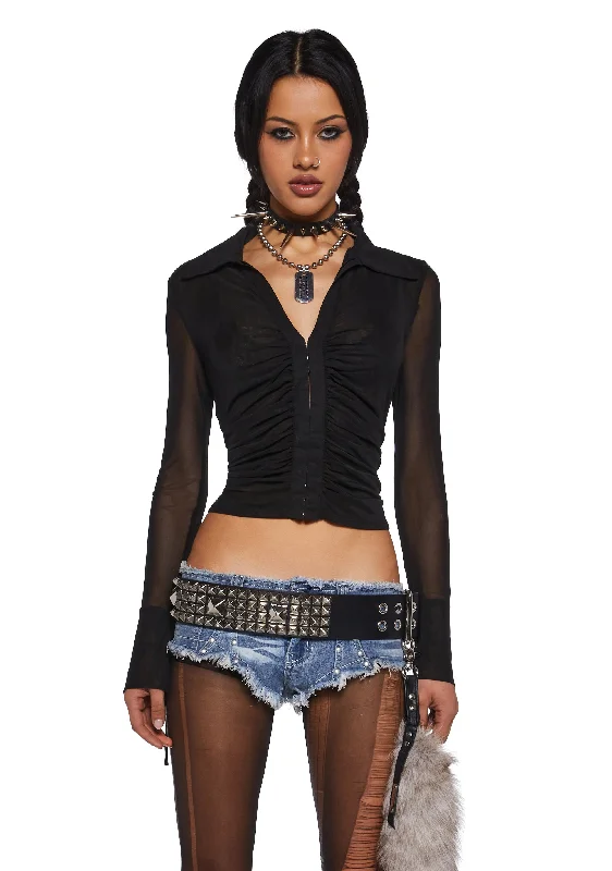 Early Bird Offer Runaway Riot Long Sleeve Top - Black