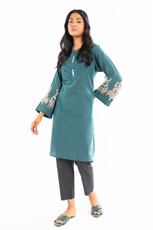 Comfortable Women's Apparel Dyed Dobby Kurti