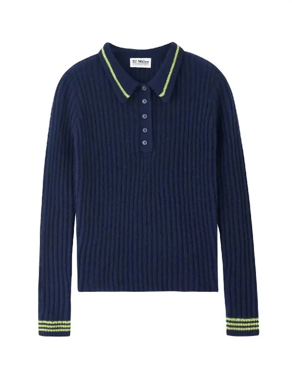 Fashion Women's Clothing Women's Vivi Long Sleeve Shirt In Navy