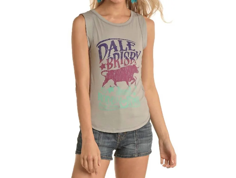 Women's Clothing for Every Season and Trend Dale Brisby Tank Top Rodeo Time In Light Grey