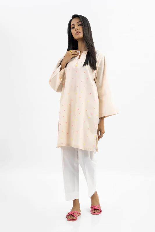 Women's Trendy Activewear Apparel Dyed Embroidered Jacquard Shirt