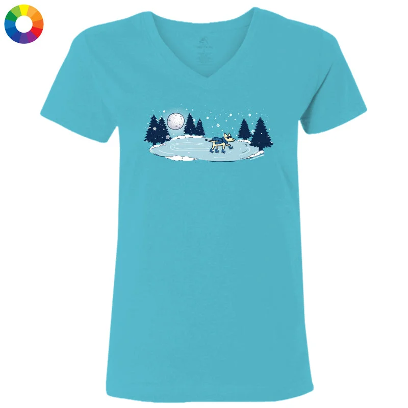 Women's Clothes Winter Wonderland - Ladies T-Shirt V-Neck