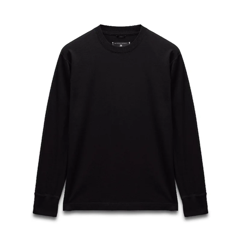 Women's Functional Outfit For Outdoor Activities Kyoto Black Midweight Jersey Long Sleeve