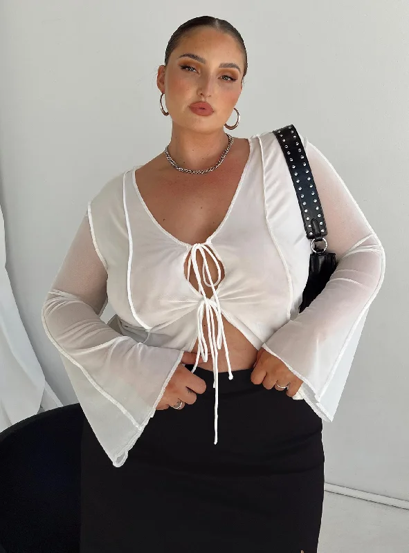 End Of Season Sale Clothing Mereba Long Sleeve Top White Curve
