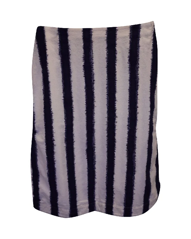 Best Boutiques Online Marni Striped Skirt in Blue Cotton