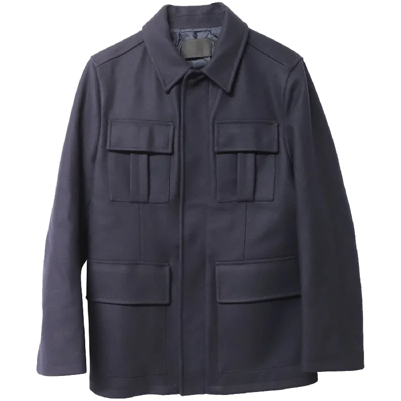 Women's Clothing Apparel Sets Prada Four Pocket Jacket in Navy Wool