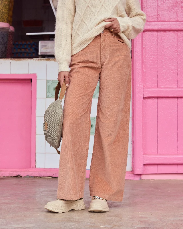 Trendy Fashion For Women Surf On Cloud Corduroy Pants - Camel