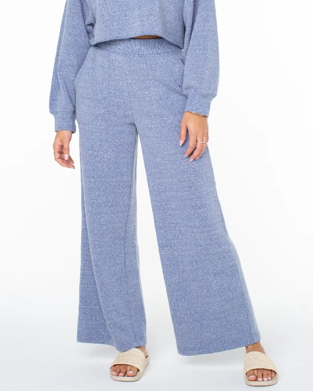 Timeless Classics What A Dream Wide Leg Fleece Pants - Coastal Fjord